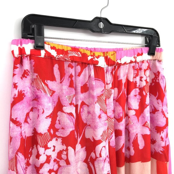 NEW Alembika Floral Wide Leg Pant red pink orange - Picture 11 of 11